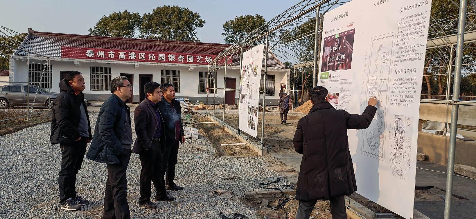 泰州市領導視察庭院景觀樣板區(qū)建設